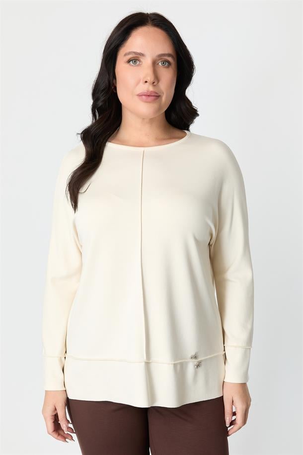 Büyük Beden Modal Bluz-KEMIK