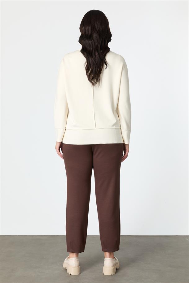 Büyük Beden Modal Pantolon-KAHVE