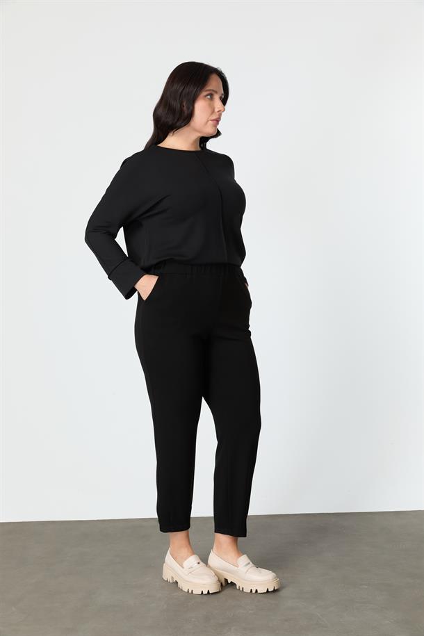 Büyük Beden Modal Pantolon-SİYAH