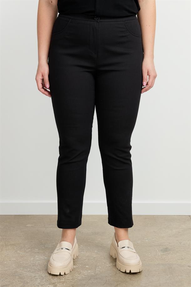 Büyük Beden Shine Pantolon-SİYAH