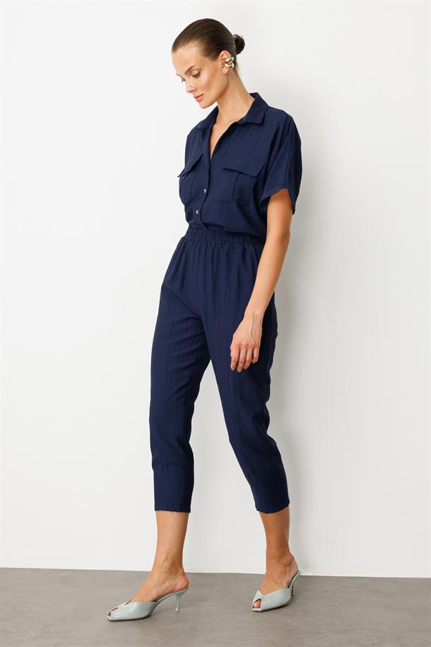 Cep Detay Beli Lastikli Pantolon-LACI