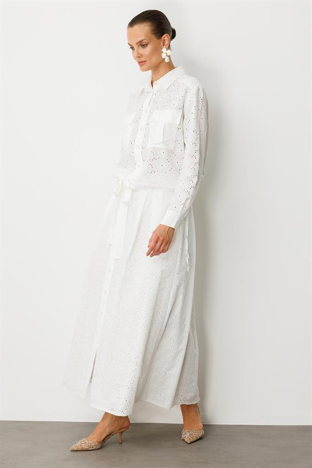 Cep Detaylı Pamuklu Fisto Gömlek-KEMIK