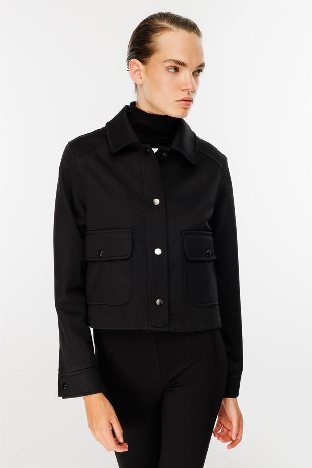 Cepli Kısa Spor Ceket-SİYAH