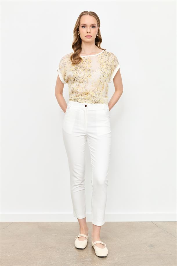 Dar Paça Pamuk Pantolon-KEMIK