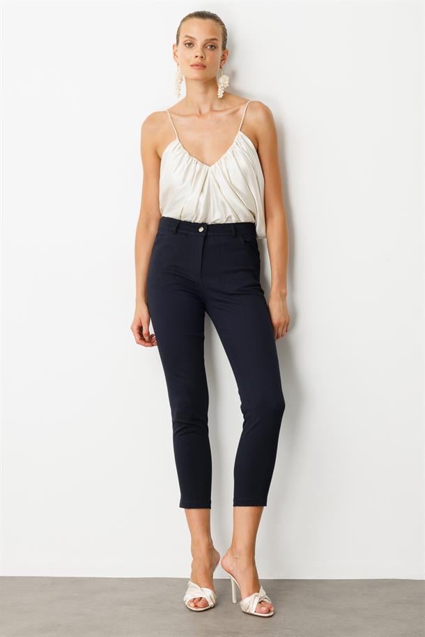 Dar Paça Pamuk Pantolon-LACI