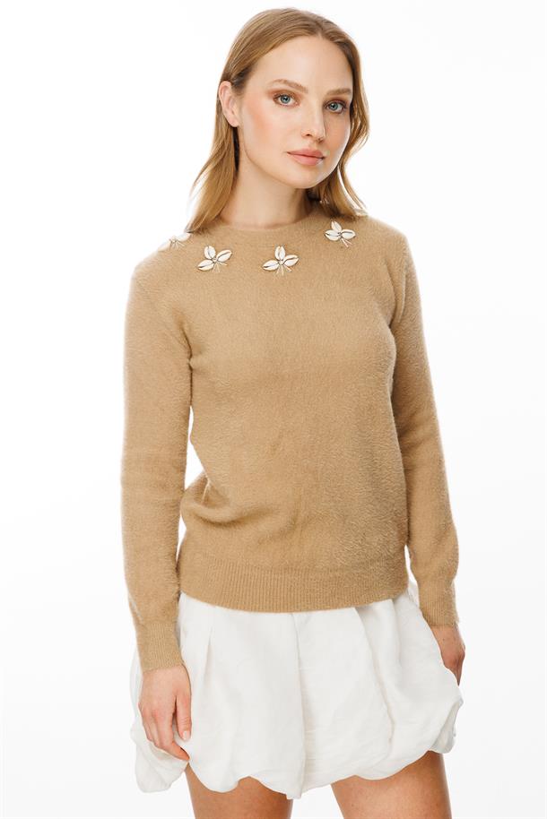 Deniz Kabuğu Detaylı Kazak-VİZON