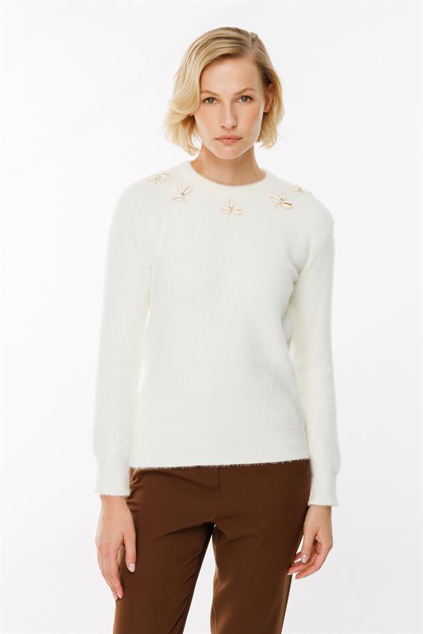 Deniz Kabuğu Detaylı Kazak-KEMIK