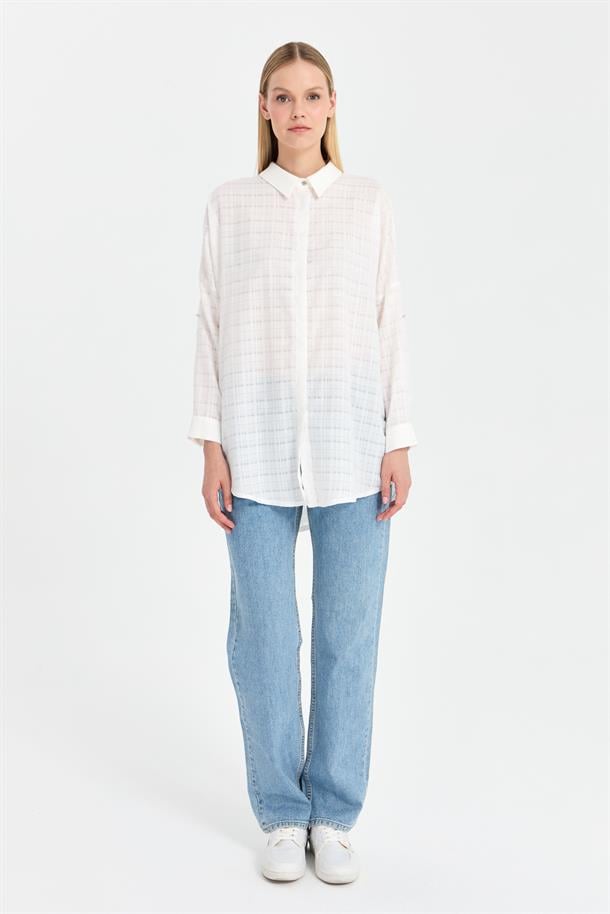 Ekose Coton Rahat Gömlek-KEMIK