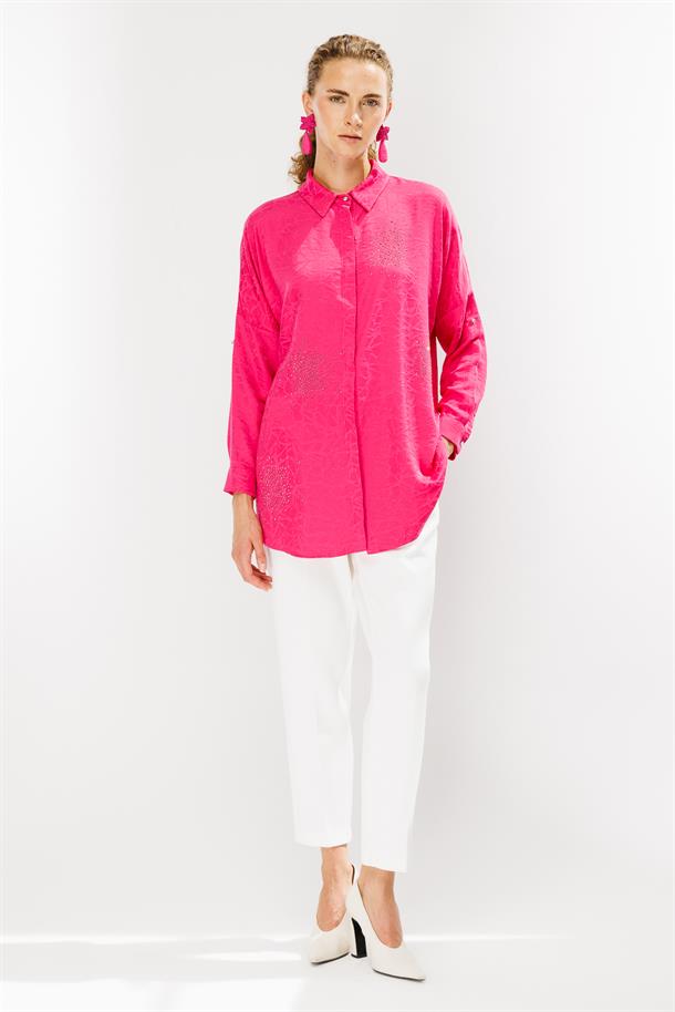 Kendinden Desenli Tunik-FUJYA