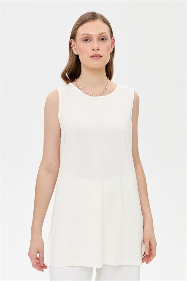 Kolsuz Basic Tunik Tişört-KEMIK