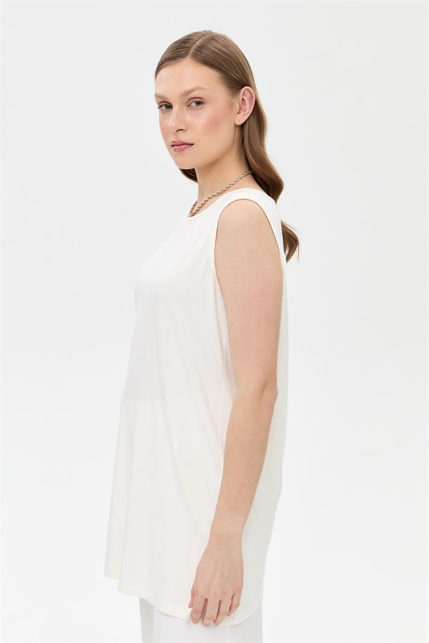 Kolsuz Basic Tunik Tişört-KEMIK