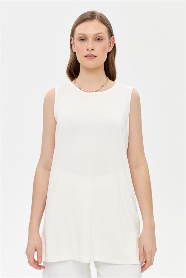 Kolsuz Basic Tunik Tişört-KEMIK