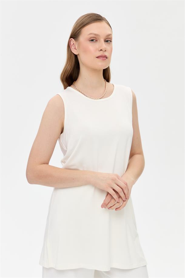 Kolsuz Basic Tunik Tişört-KEMIK