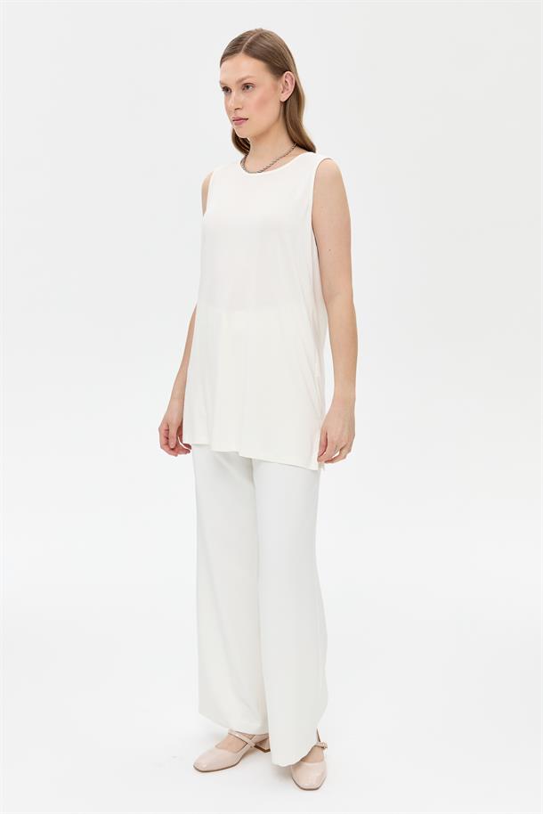 Kolsuz Basic Tunik Tişört-KEMIK