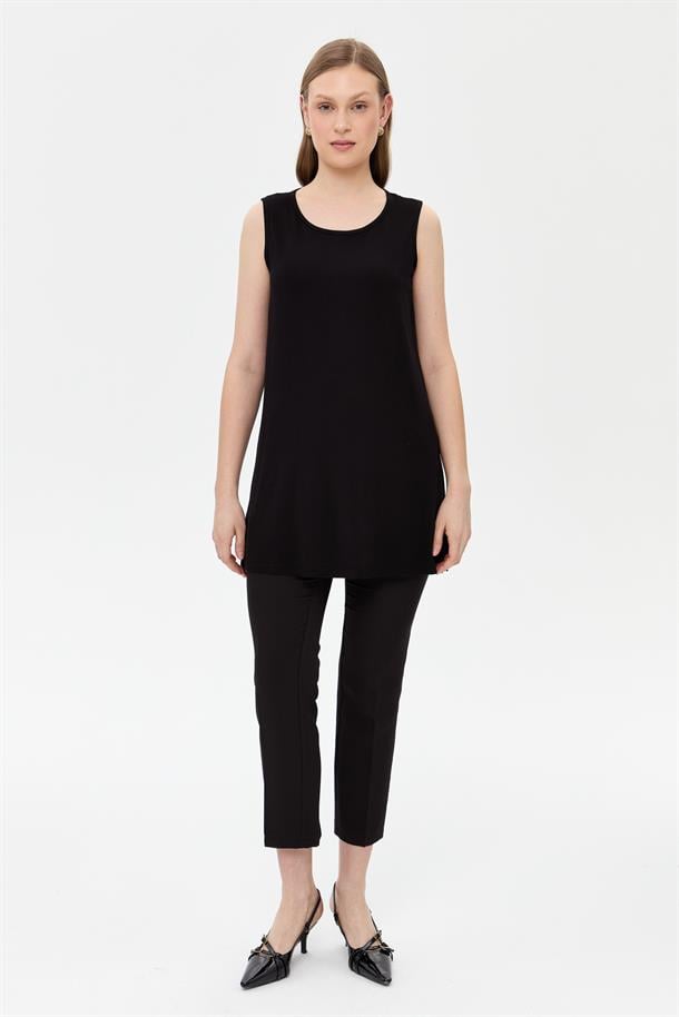 Kolsuz Basic Tunik Tişört-SİYAH