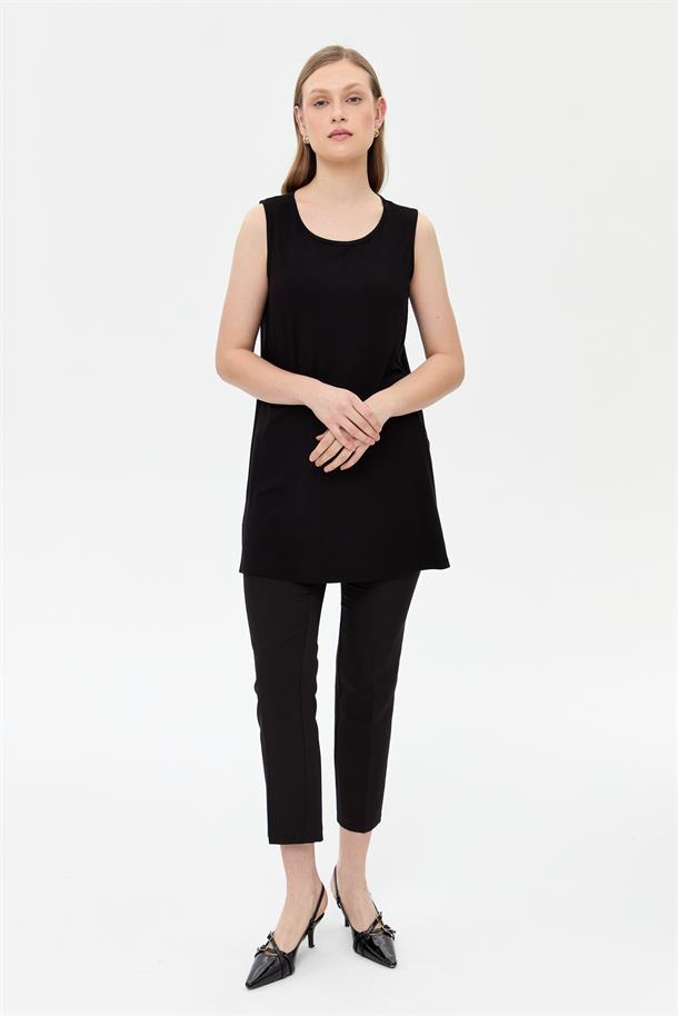 Kolsuz Basic Tunik Tişört-SİYAH