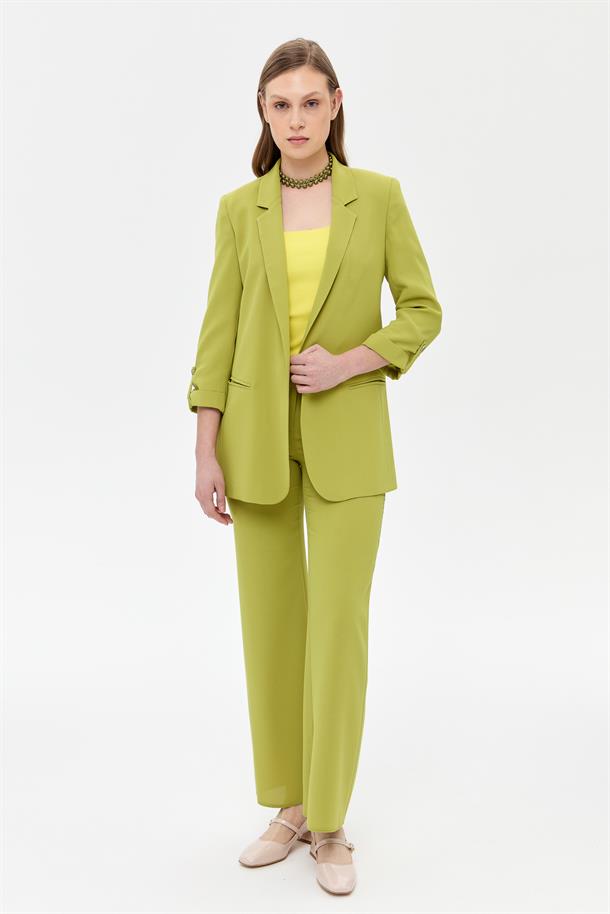 Kolu Düğme Detaylı Ceket-Y.YEŞİLİ