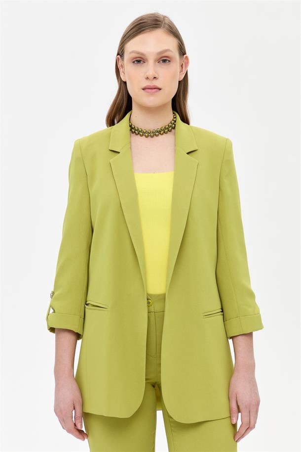 Kolu Düğme Detaylı Ceket-Y.YEŞİLİ