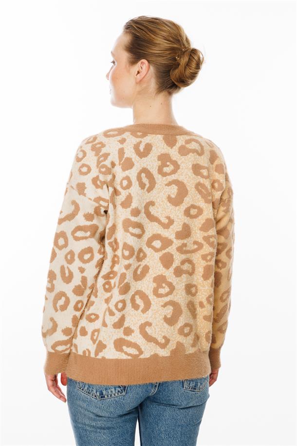 Leopar Desenli Kazak-BEJ