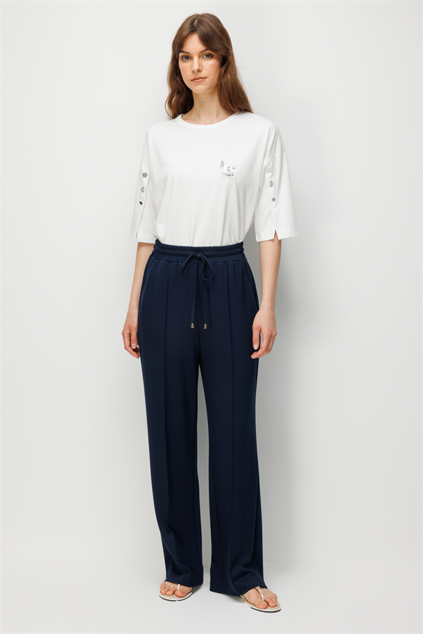 Nervür Detaylı Modal Pantolon-LACI