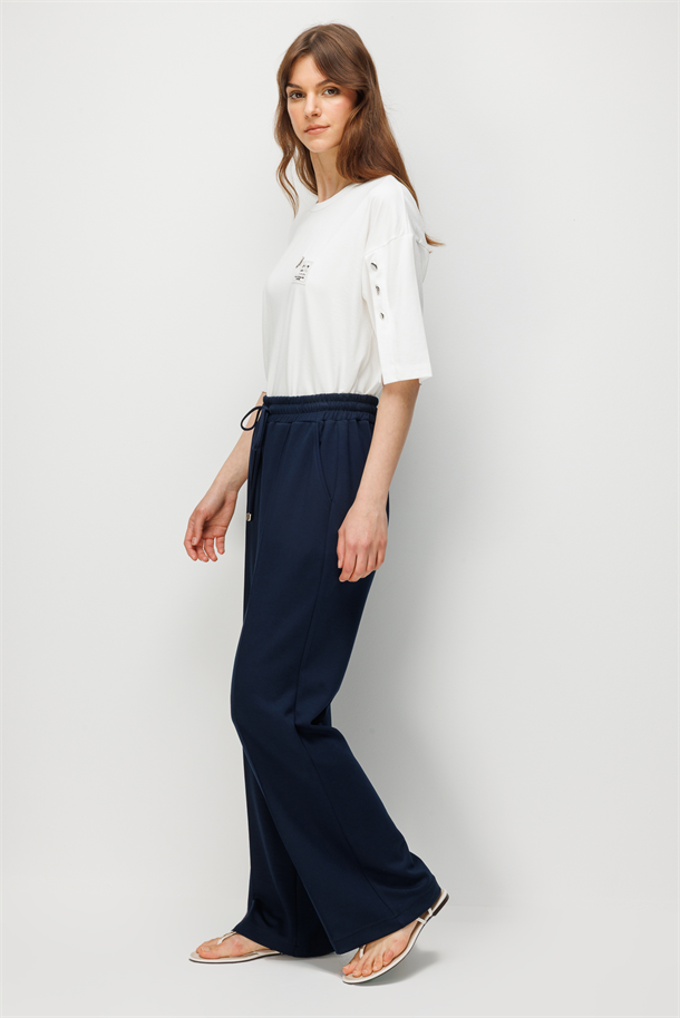 Nervür Detaylı Modal Pantolon-LACI