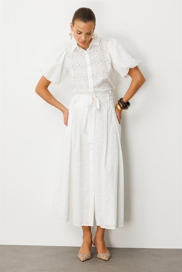 Pamuklu Fisto Uzun Etek-KEMIK