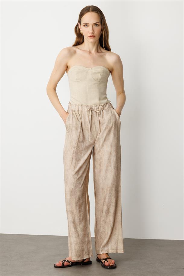 Payetli Nakış İşlemeli Tunik Pantolon Takım-TAŞ