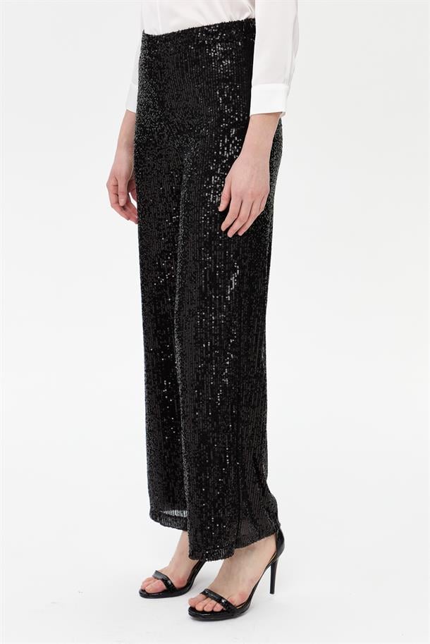 Pul Payet Pantolon-SİYAH