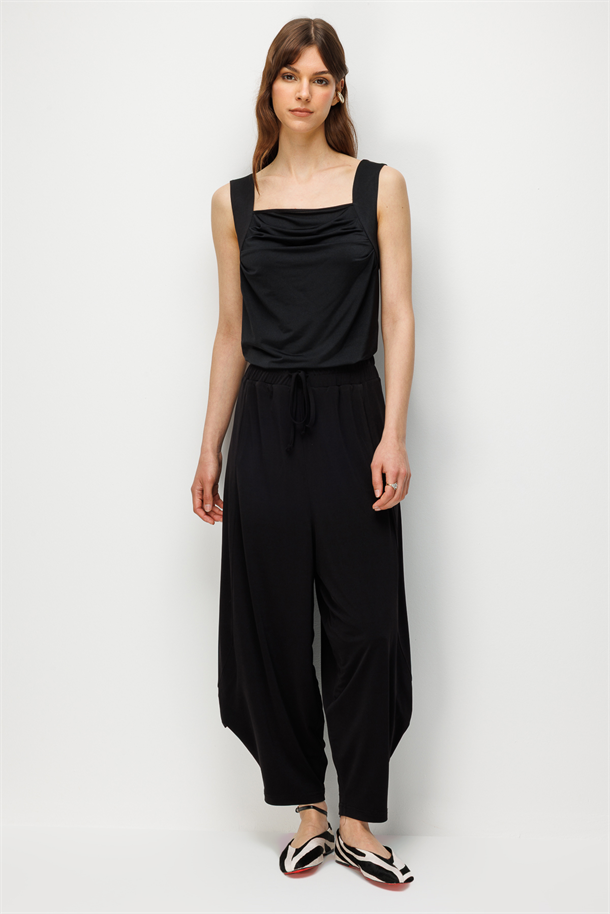 Rahat Kalıp Şalvar Pantolon-SİYAH