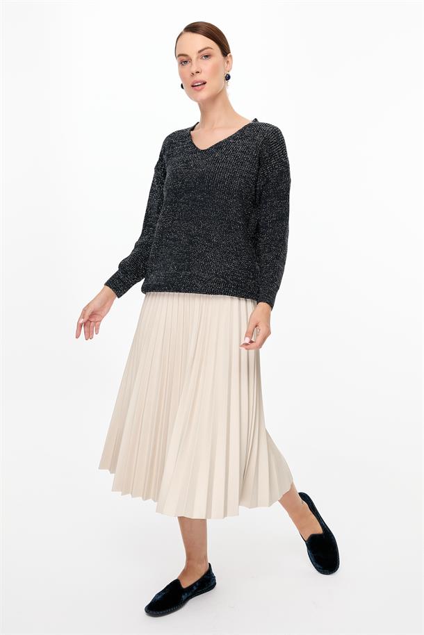 Simli V Yaka Triko Kazak-LACI