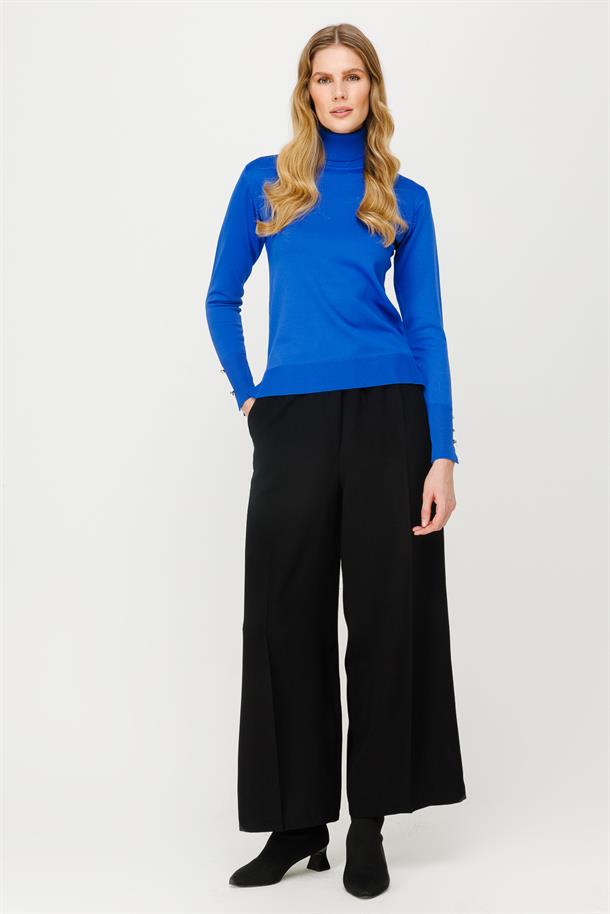 Tam Balıkçı Basic Triko Kazak-SAX