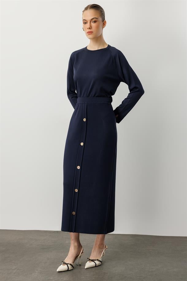 Tunik ve Etek İkili Triko Takım-LACI