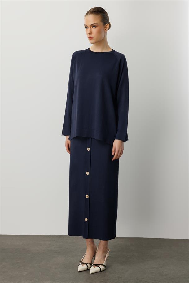 Tunik ve Etek İkili Triko Takım-LACI