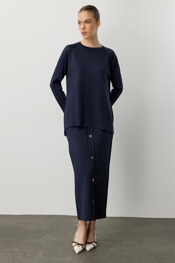 Tunik ve Etek İkili Triko Takım-LACI