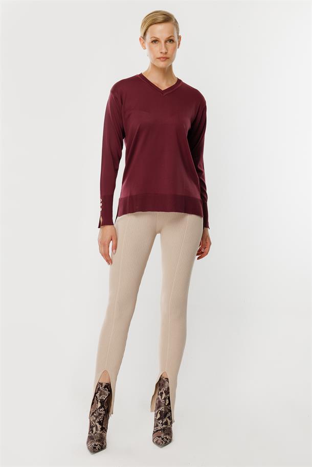 V Yaka Basic Triko Kazak-BORDO