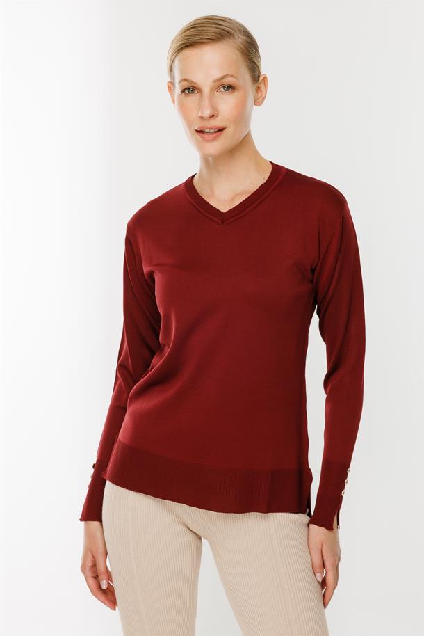 V Yaka Basic Triko Kazak-BORDO