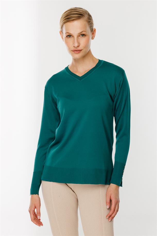 V Yaka Basic Triko Kazak-PETROL