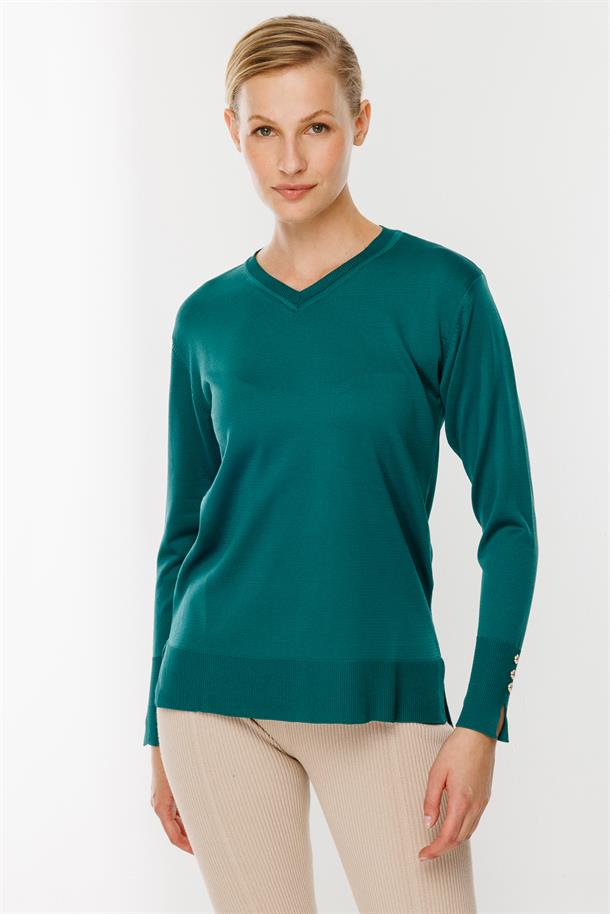 V Yaka Basic Triko Kazak-PETROL