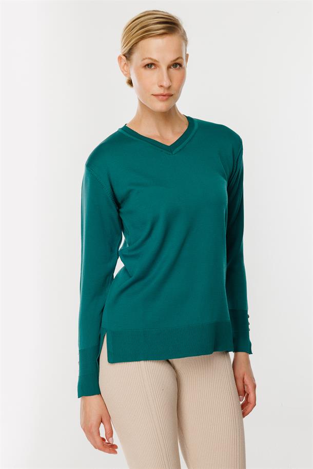 V Yaka Basic Triko Kazak-PETROL