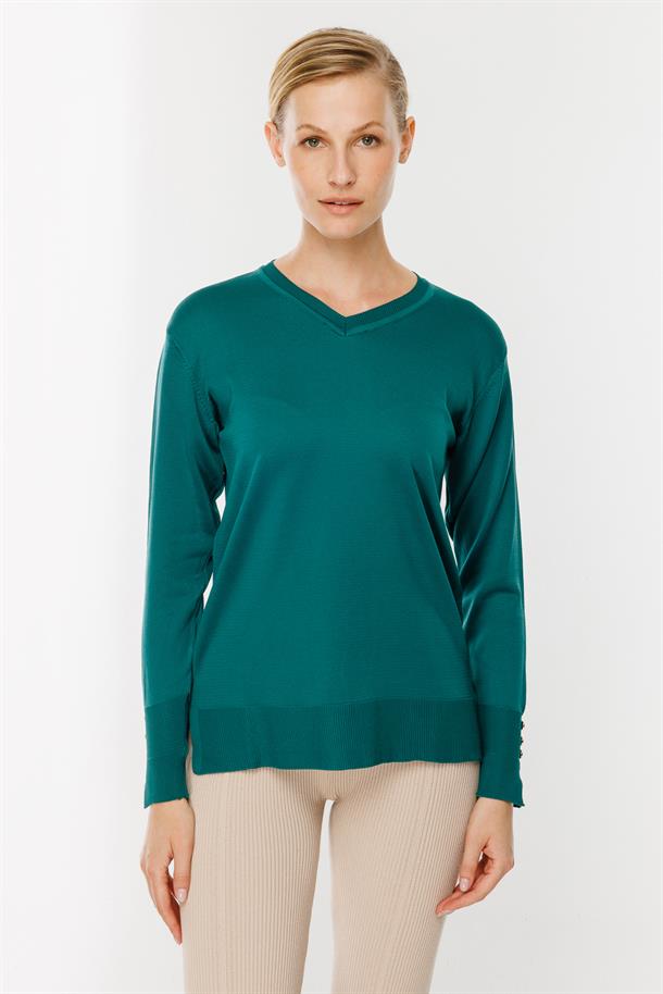 V Yaka Basic Triko Kazak-PETROL