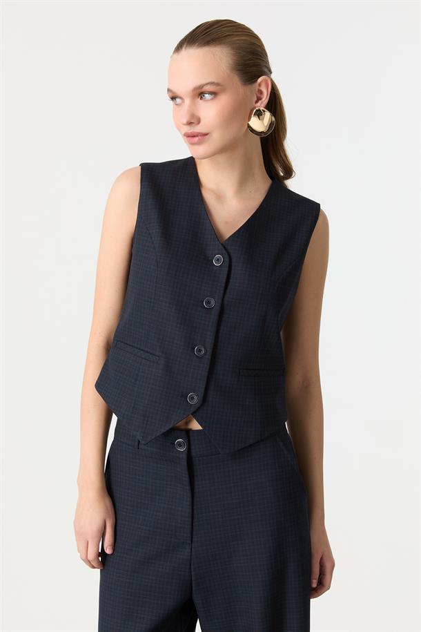 V Yaka Ekose Yelek-LACI