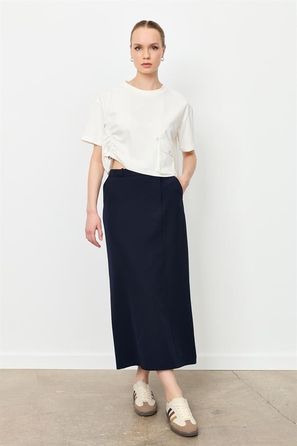 Yandan Yırtmaçlı Hürrem Etek-LACI