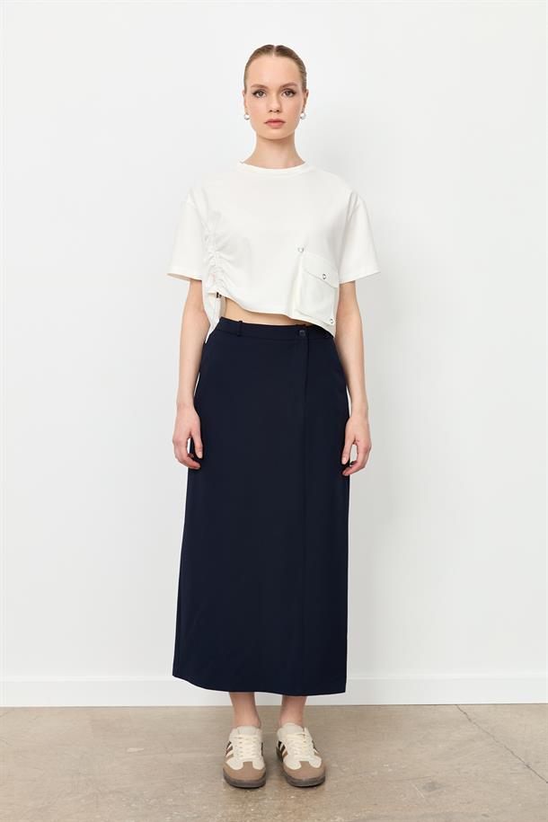 Yandan Yırtmaçlı Hürrem Etek-LACI