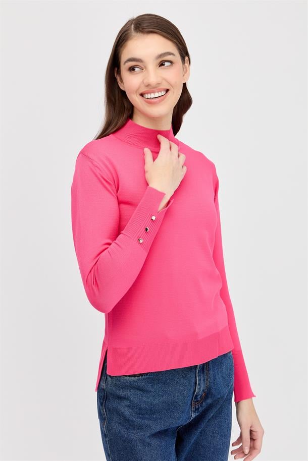 Yarım Balıkçı Basic Triko Kazak-FUJYA