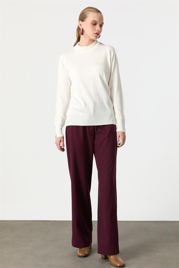 Yarım Balıkçı Triko Tunik-EKRU