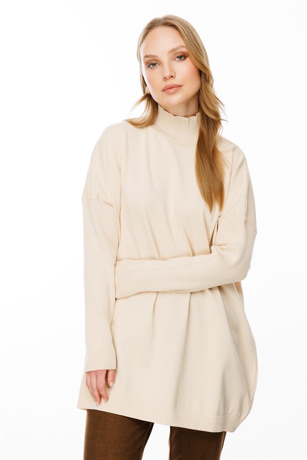 Yarım Balıkçı Triko Tunik-TEN