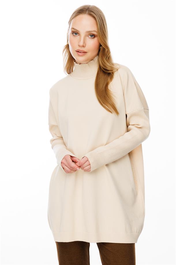 Yarım Balıkçı Triko Tunik-TEN