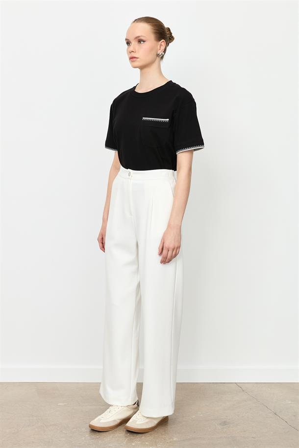 Yüksek Bel Modal Pantolon-KEMIK