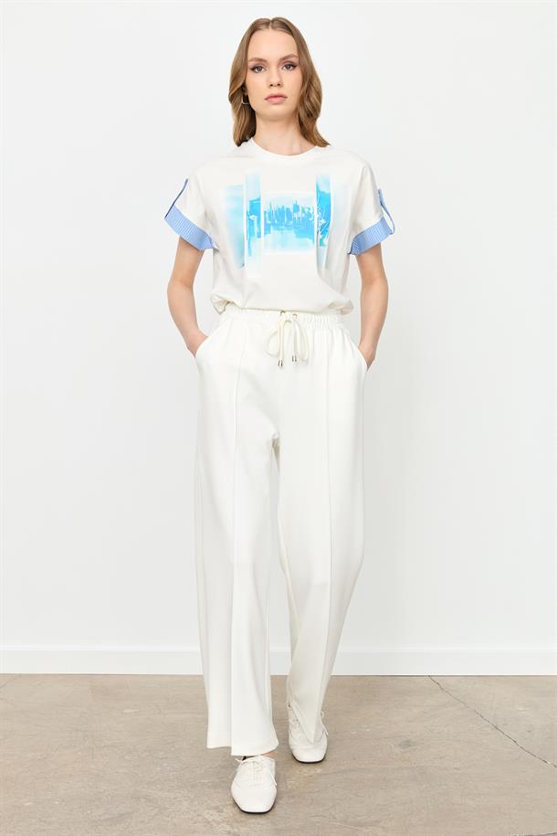 Yüksek Bel Modal Pantolon-KEMIK