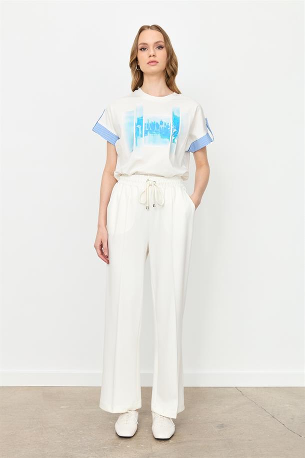 Yüksek Bel Modal Pantolon-KEMIK